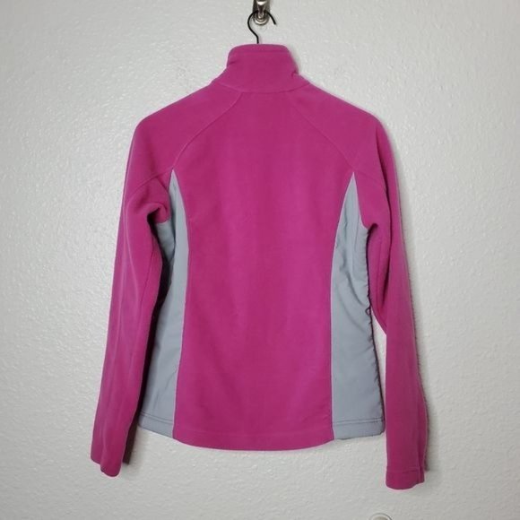 Columbia Fleece Full Zip Jacket in Pink & Gray - Picture 5 of 7